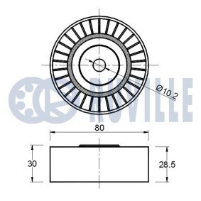 Spannrolle, Keilrippenriemen 55871 von RUVILLE günstig für 27,11 € online kaufen