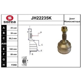 Acquista Kit giunti semiasse da SNRA JH22235K a buon mercato per soli 121,92 €