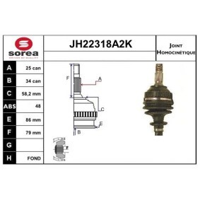 Gelenksatz, Antriebswelle JH22318A2K von SNRA günstig für 102,59 € online kaufen