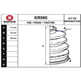 Faltenbalgsatz, Antriebswelle KR066 von EAI günstig für 11,06 € online kaufen
