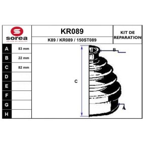 Faltenbalgsatz, Antriebswelle KR089 von EAI günstig für 11,06 € online kaufen