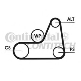Achetez des Jeu de courroies trapézoïdales à nervures CONTITECH 6PK1042 ELAST T2 à prix pour 68,64 €