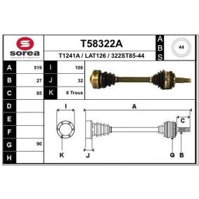 Köp Drivaxel av EAI T58322A till det låga priset 1570,15 kr