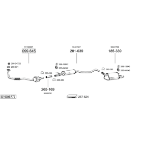Achetez des Silencieux intermédiaire BOSAL 282-991 à prix pour 50,24 €