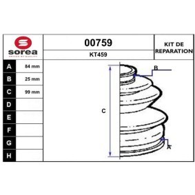 Faltenbalgsatz, Antriebswelle 00759 von SNRA günstig für 10,62 € online kaufen