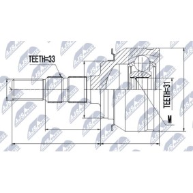 Acquista Kit giunti semiasse da NTY NPZ-DW-008 a buon mercato per soli 54,72 €