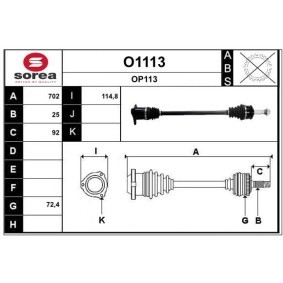 Antriebswelle O1113 von SNRA günstig für 280,07 € online kaufen