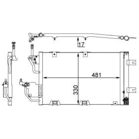 Köp Kondensor, klimatanläggning av MAHLE ORIGINAL AC 400 000S till det låga priset 1224,92 kr