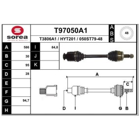 Antriebswelle T97050A1 von EAI günstig für 143,81 € online kaufen