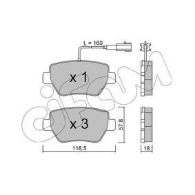 Achetez des Plaquettes de frein CIFAM 822-1204-0 à prix pour 71,01 €