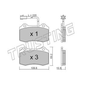 Achetez des Plaquettes de frein TRUSTING 260.7 à prix pour 94,42 €