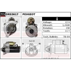 Köp Startmotor av DELCO REMY DRS3617 till det låga priset 4227,49 kr