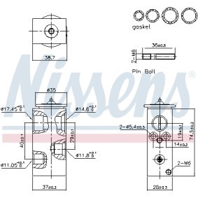 Comprar Válvula de expansión, aire acondicionado de NISSENS 999456 a bajo precio de 30,16 €