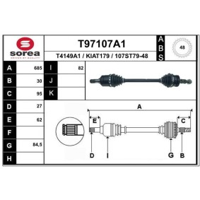 Antriebswelle T97107A1 von EAI günstig für 144,12 € online kaufen