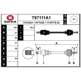 Antriebswelle T97111A1 von EAI günstig für 137,38 € online kaufen