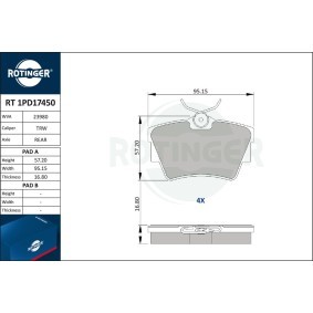 Bremsbeläge für NISSAN von ROTINGER