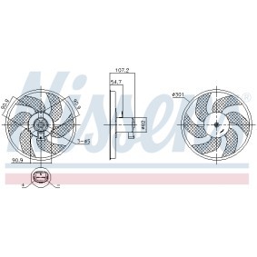 Kühlerlüfter 850084 von NISSENS günstig für 92,61 € online kaufen
