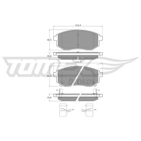 Compre Pastilhas de travão da TOMEX brakes TX 60-43 a um preço baixo por 37,85 €