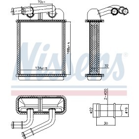 Achetez des Radiateur de chauffage NISSENS 707313 à prix pour 66,76 €