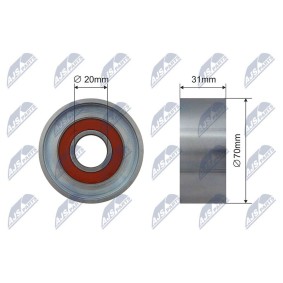 Achetez des Galet enrouleur de courroie d'accessoire NTY RNK-HD-016 à prix pour 41,08 €