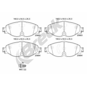 Achetez des Plaquettes de frein BRECK 25683 00 701 10 à prix pour 49,94 €