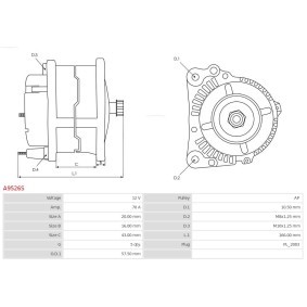 Lichtmaschine A9526S von AS-PL günstig für 187,11 € online kaufen