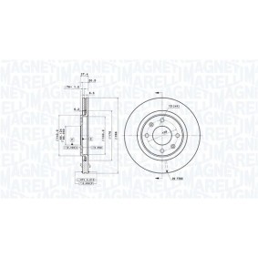 Bremsscheibe für CITROËN von MAGNETI MARELLI