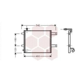 Achetez des Condenseur, climatisation VAN WEZEL 58005177 à prix pour 88,45 €