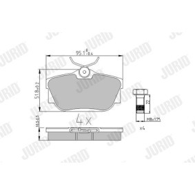 Acquista Kit pastiglie freni da JURID 571851J a buon mercato per soli 79,10 €