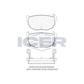 Bremsbeläge für NISSAN von ICER
