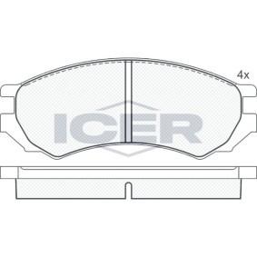 Bremsbeläge 180878 von ICER günstig für 14,64 € online kaufen