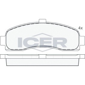 Bremsbeläge 180922 von ICER günstig für 18,45 € online kaufen