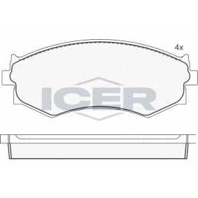 Bremsbeläge 180985 von ICER günstig für 11,46 € online kaufen