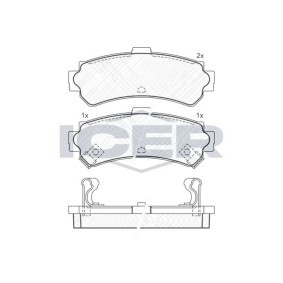 Bremsbeläge 181095 von ICER günstig für 20,78 € online kaufen