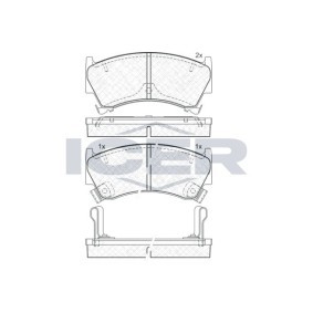 Bremsbeläge 181153 von ICER günstig für 13,04 € online kaufen