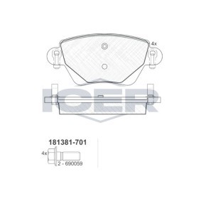 Köp Bromsbelägg av ICER 181381-701 till det låga priset 349,74 kr