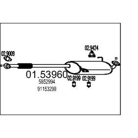 Achetez des Silencieux intermédiaire MTS 01.53960 à prix pour 119,13 €