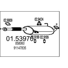 Achetez des Silencieux intermédiaire MTS 01.53970 à prix pour 970,57 €