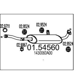 Mittelschalldämpfer 01.54560 SUZUKI von MTS