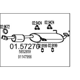 Achetez des Silencieux intermédiaire MTS 01.57270 à prix pour 122,02 €