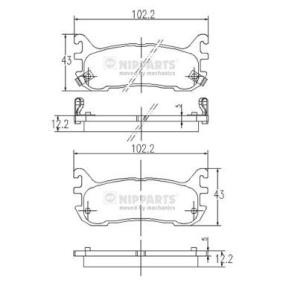 Bremsbeläge J3613012 von NIPPARTS günstig für 29,82 € online kaufen