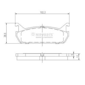 Bremsbeläge J3616001 von NIPPARTS günstig für 26,77 € online kaufen
