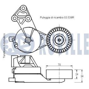 Spannarm, Keilrippenriemen für LOTUS von RUVILLE