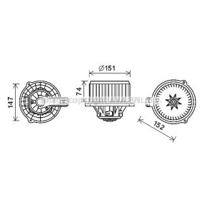 Acquista Elettromotore ventola abitacolo da PRASCO HY8434 a buon mercato per soli 93,48 €