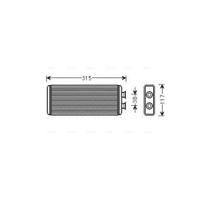 Compre Permutador de calor, aquecimento do habitáculo da AVA COOLING SYSTEMS JR6055 a um preço baixo por 137,75 €