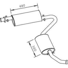 Mittel- / Endschalldämpfer 33328 von DINEX günstig für 405,62 € online kaufen