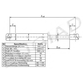 Heckklappendämpfer BGS11178 von BUGIAD günstig für 11,30 € online kaufen