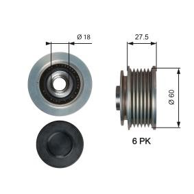 Generatorfreilauf OAP7176 von GATES günstig für 57,35 € online kaufen