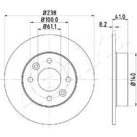 Bremsscheibe für SUBARU von ASHIKA