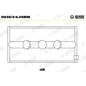 Acquista Bronzine di banco da GLYCO H038/5 0.25mm a buon mercato per soli 60,92 €